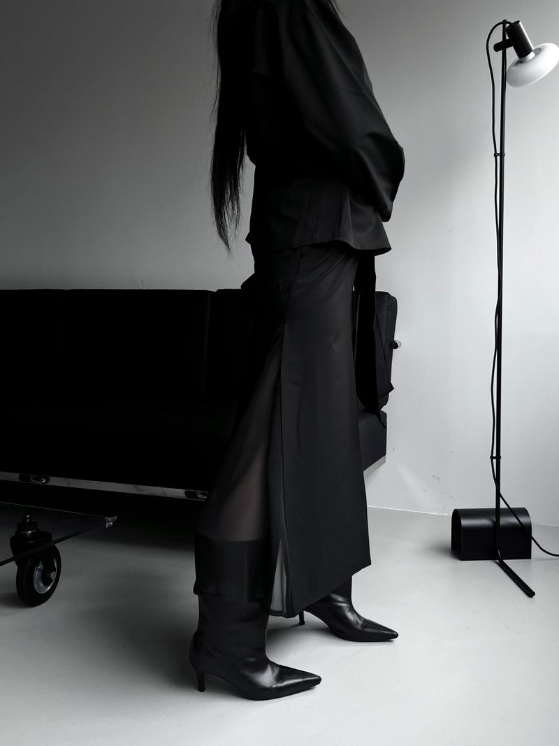 twin sheer belted set-up (4color)
