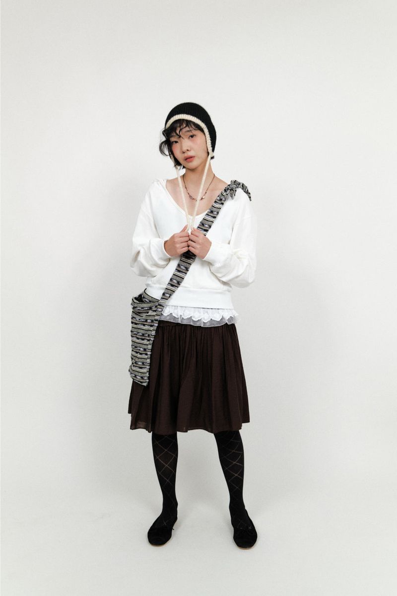 Toggle Bar Knit Crossbody Bag (2color)