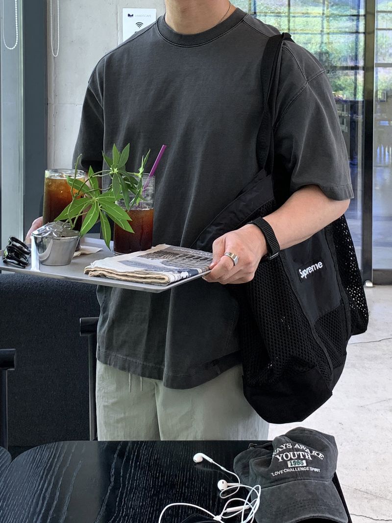 LOOKPLE（ルックプル）の「Look Nade Heavyweight Cut Pigment Oversized Short Sleeve T-Shirt（Tops）」