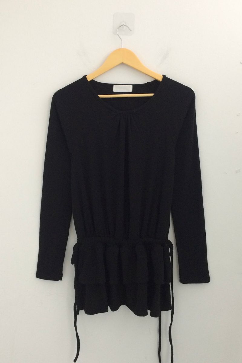 side strap frill dress