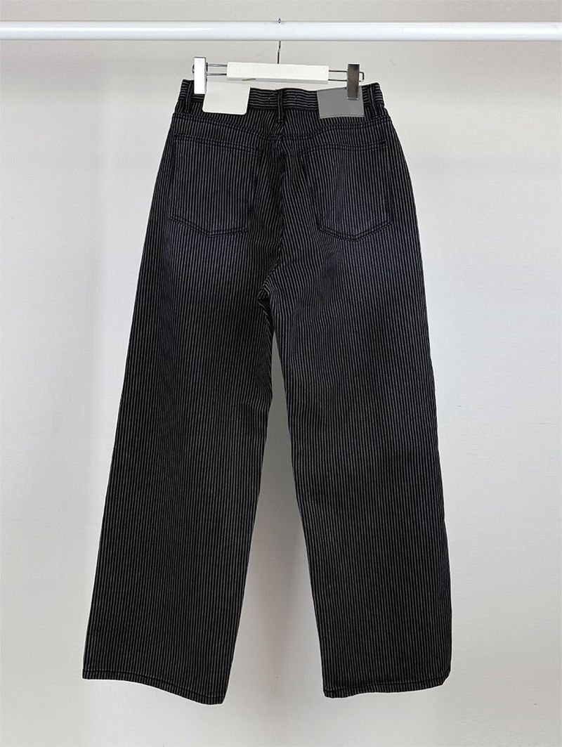 STRIPE BLACK JEANS