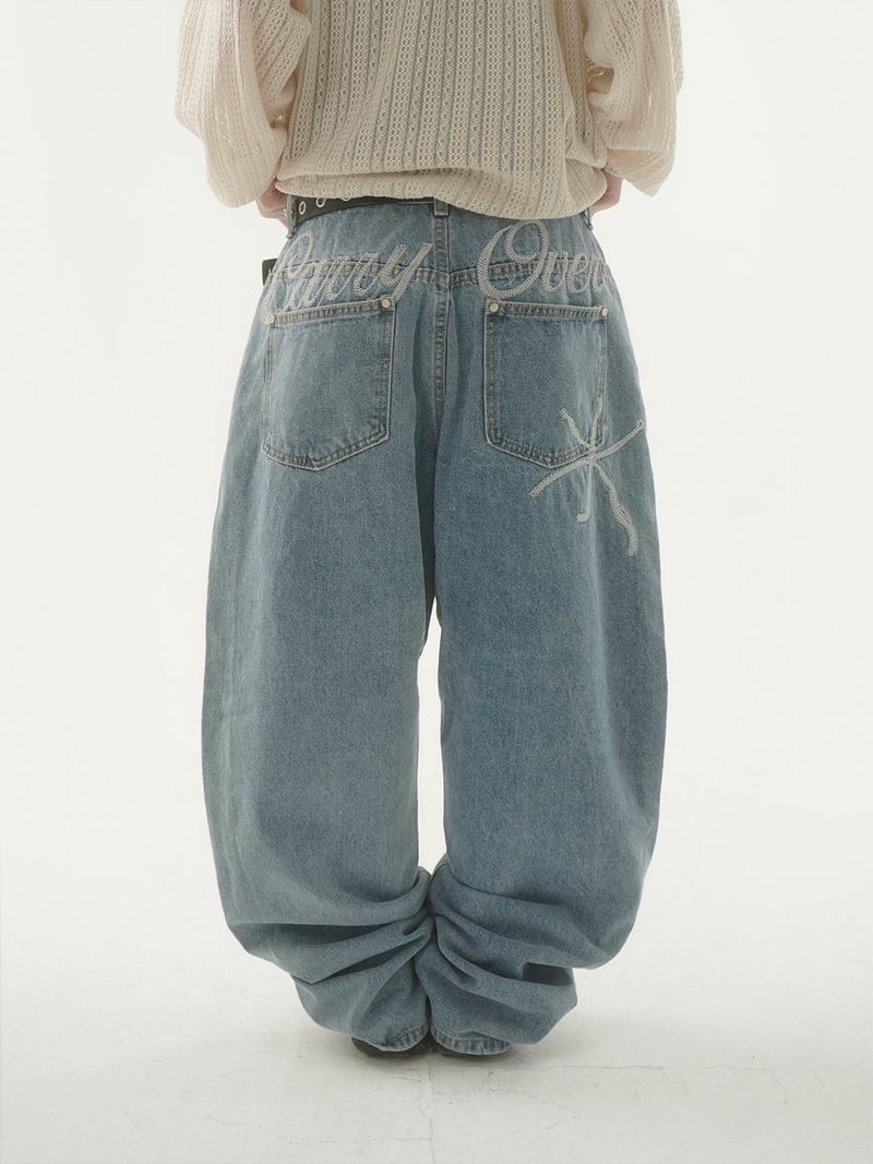 Felid handle denim pants -3C