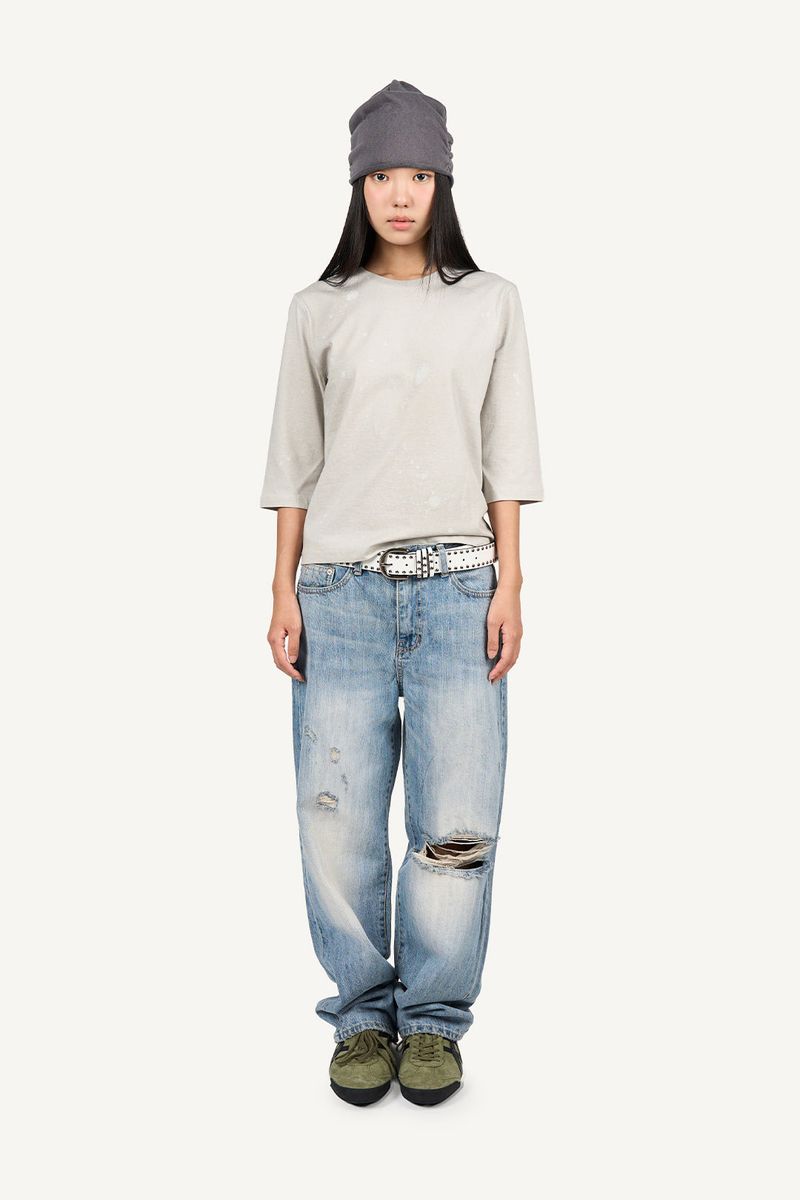Painting Washed Three Quarter T-shirt