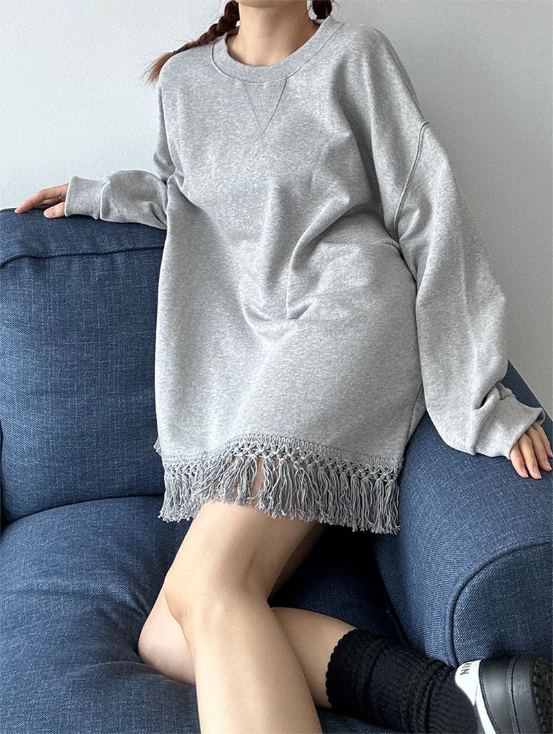 FRINGE TASSEL SWEAT SHIRT (3C)