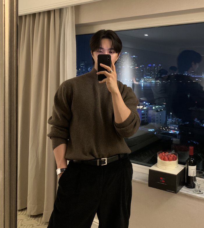 Defaced Late Back Banding Corduroy Wide Pants