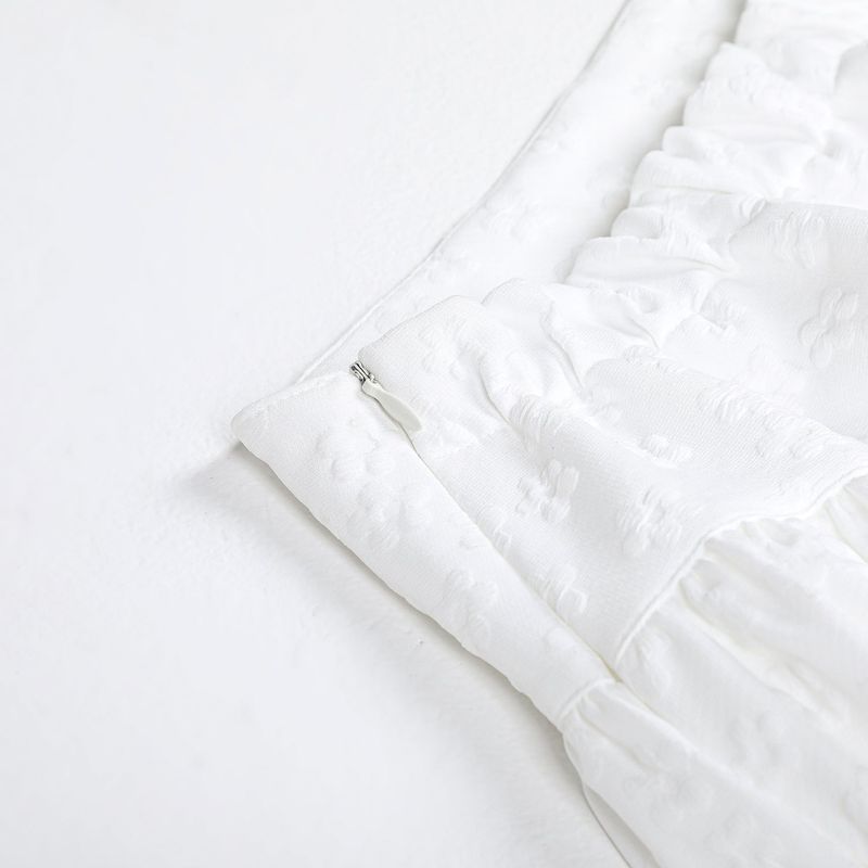 Flower-filled balloon skirt (WHITE)