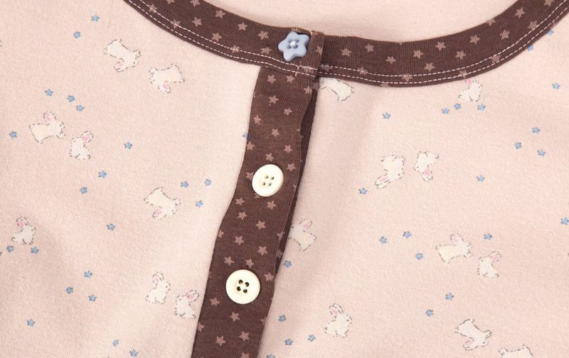 star rabbit long sleeve pink