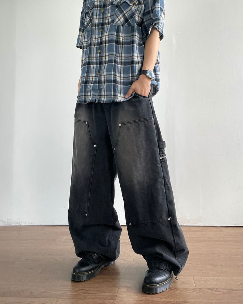 Leaf Double Knee Denim Pants