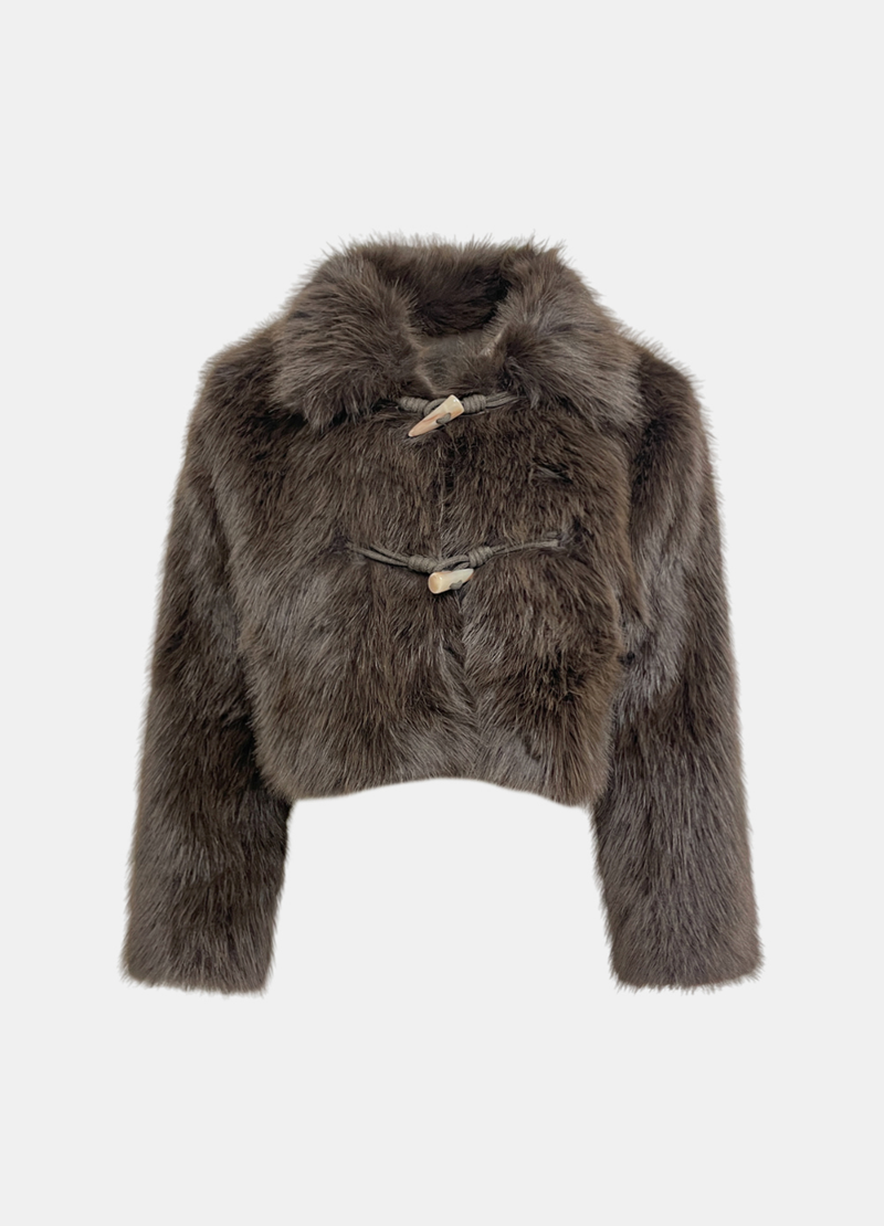 Luna Toggle Fur Crop Jacket