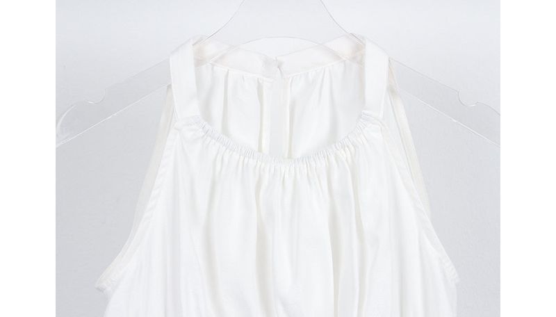 HALTER SHIRRING BLOUSE