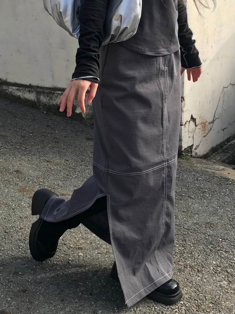 Sombrar slit long skirt