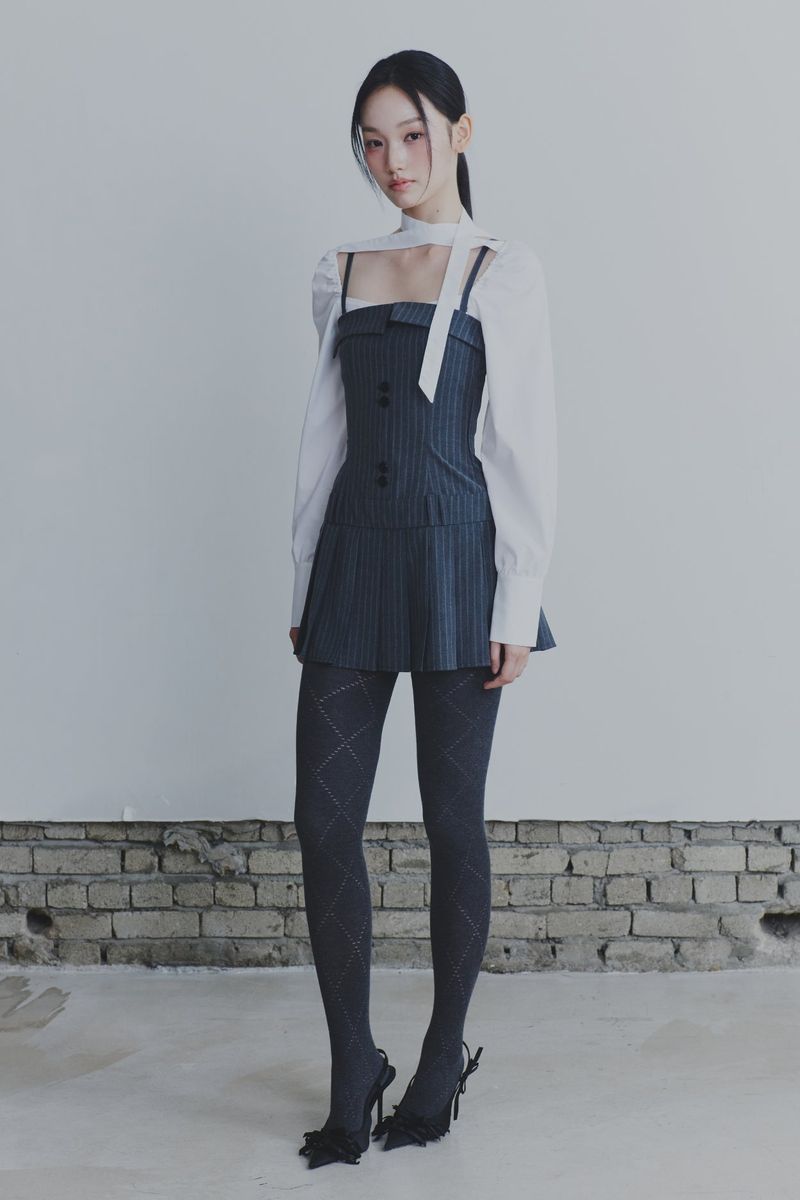 HEART TOP DRESS grey