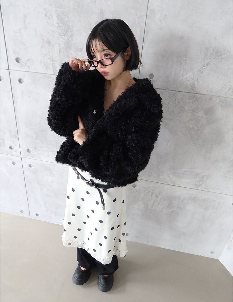 Delight-J（ディライトジェイ）の「Shoko soft collar fur jacket（Jackets/Outerwear）」