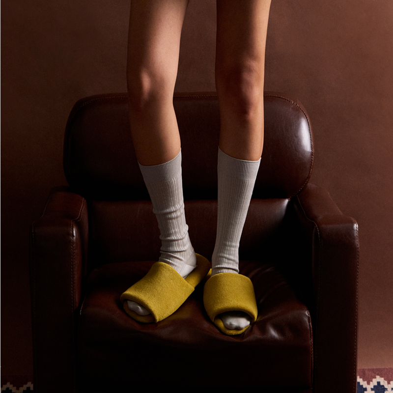 DOAF ROOM SHOES/HOME SLIPPER_MUSTARD