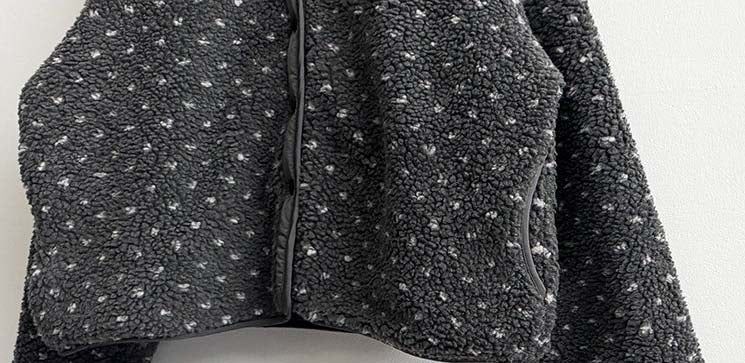 [Double-sided/Reversible*] PN Heart Pattern Fleece Hooded Jumper