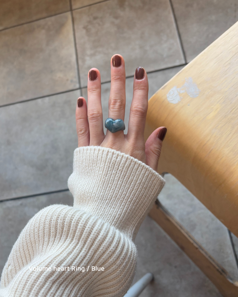 Volume Heart Ring (3 color)