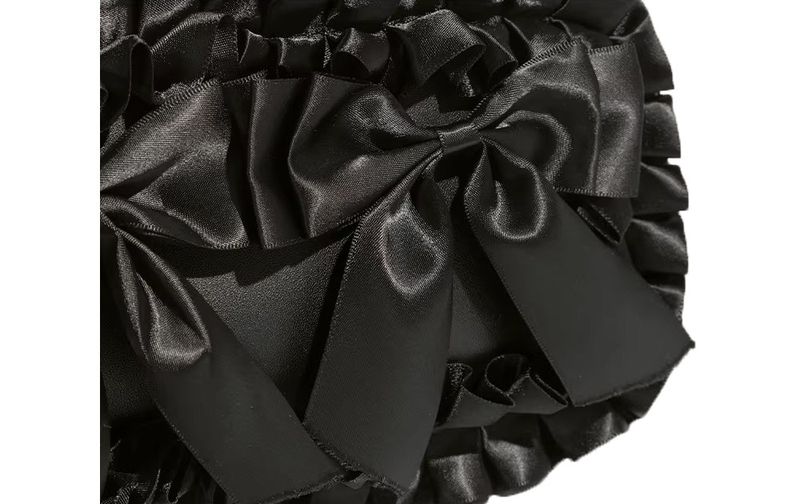 Shaki shirring ribbon sholder bag
