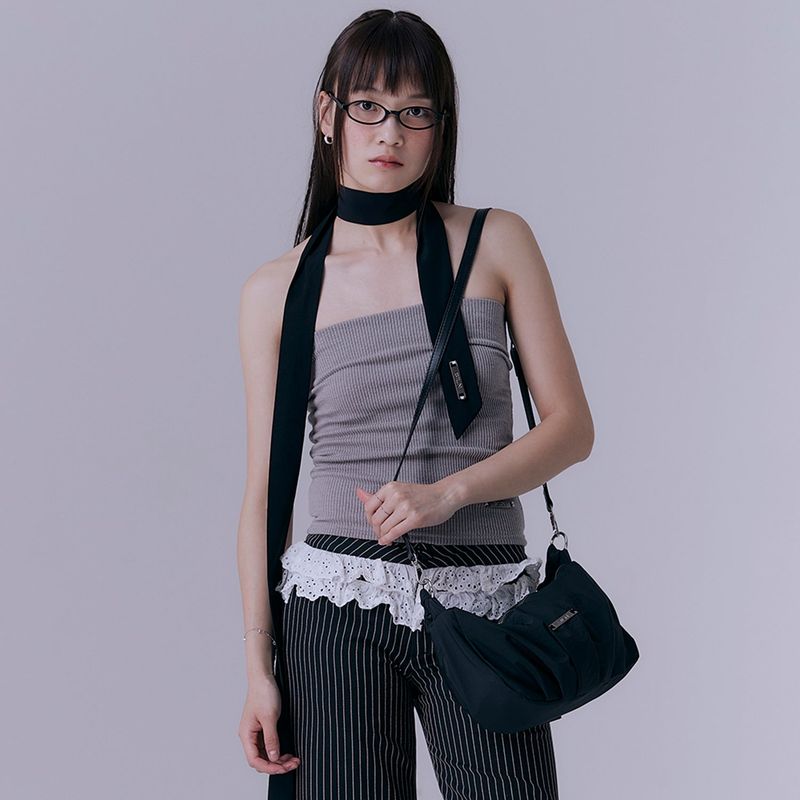 SILN(シルン)の「90's rib tube top (DUSTY BEIGE)(Tops)」