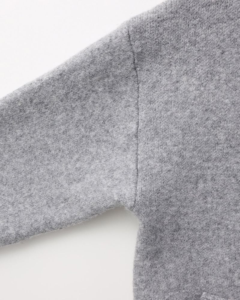 Merry wool knit hood zip-up