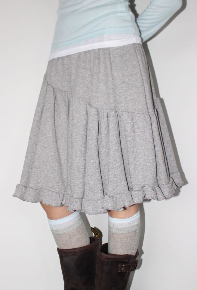 DEAR FRILL MIDI SKIRT
