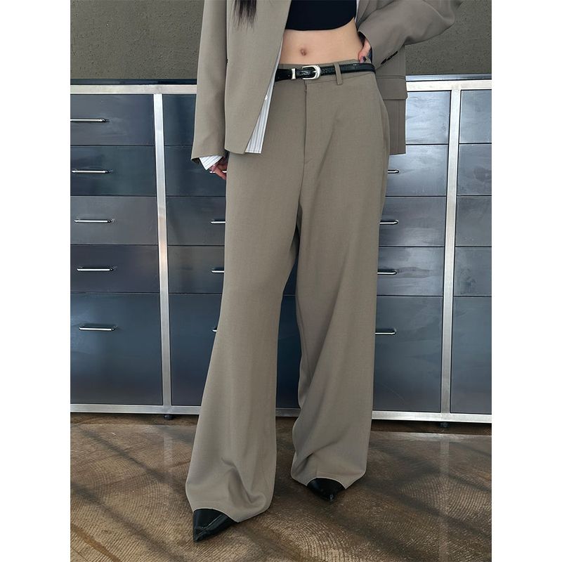 [Unisex] Clear semi wide slacks(2color)
