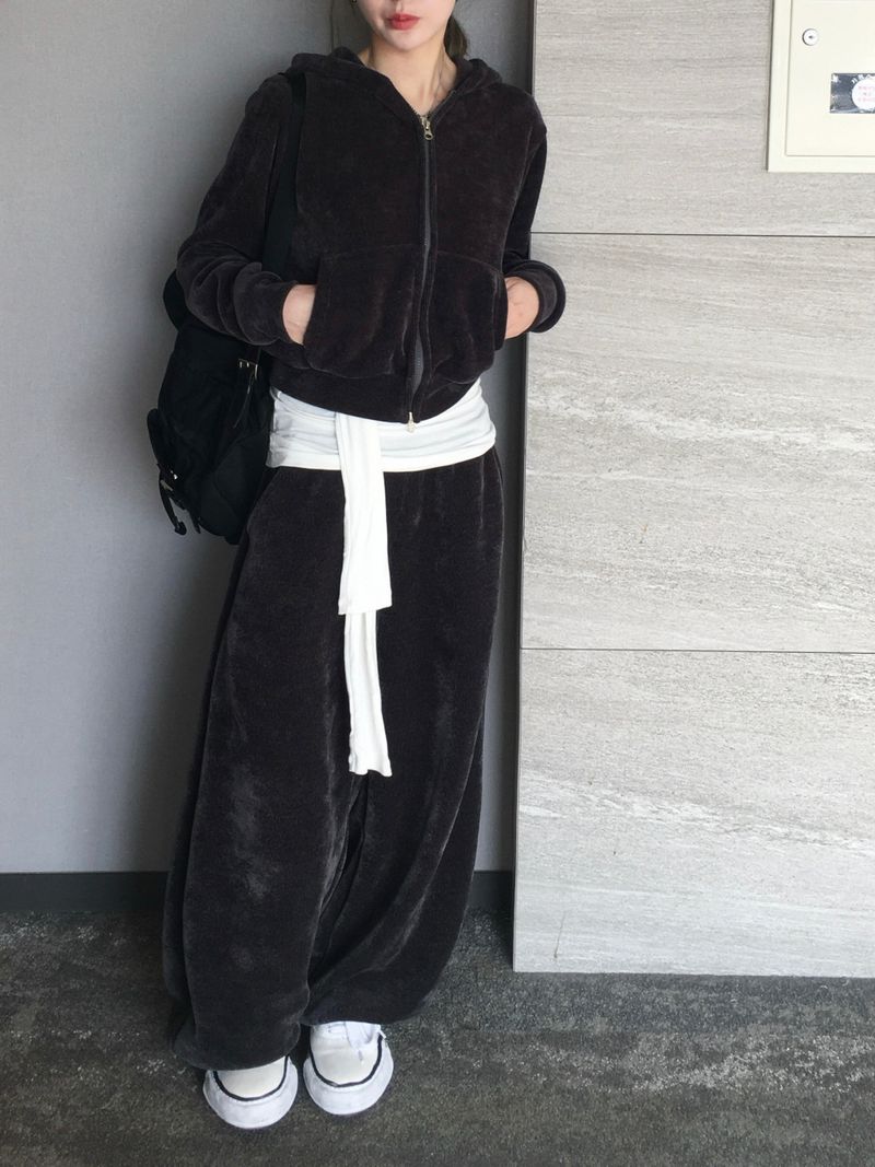 Acorn Velvet Wide Pants (3c)