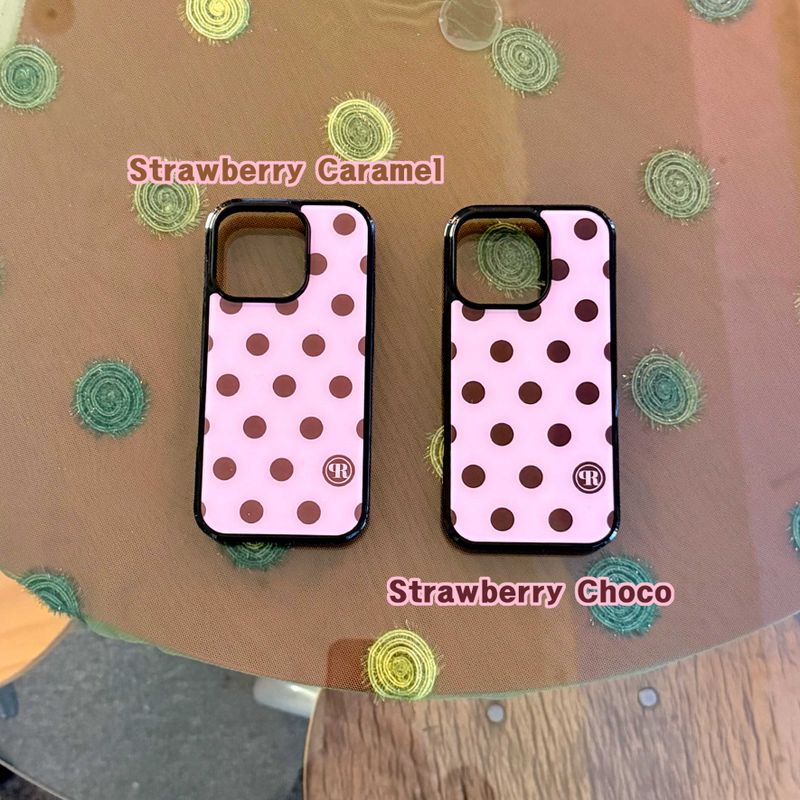 [MADE] m dot. (strawberry chcoco) glass bumper iPhone case