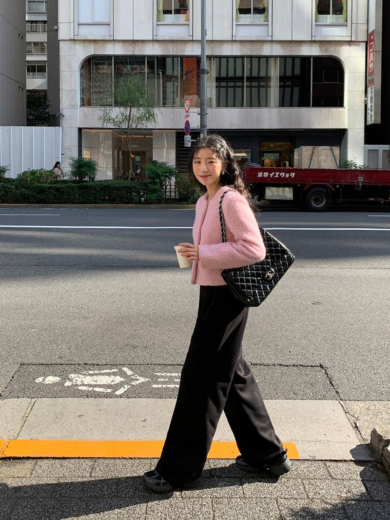 [MADE] [Wool Napping] Winter Warm Pintuck Wide Slacks