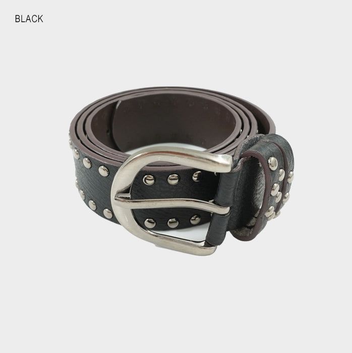 Stud synthetic leather belt