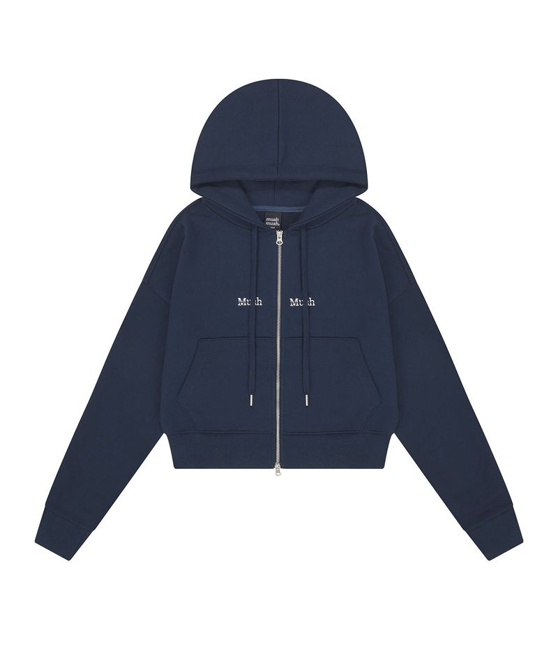 LOGO STITCH REGULAR FIT HOOD ZIPUP