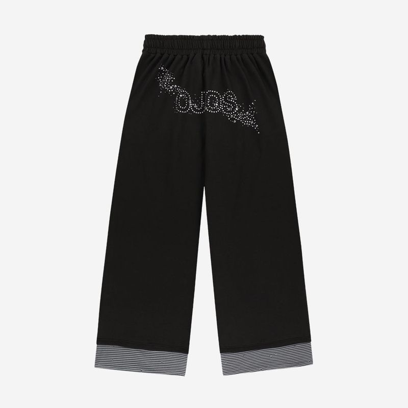 Hotfix Logo Wide Sweatpants / Black