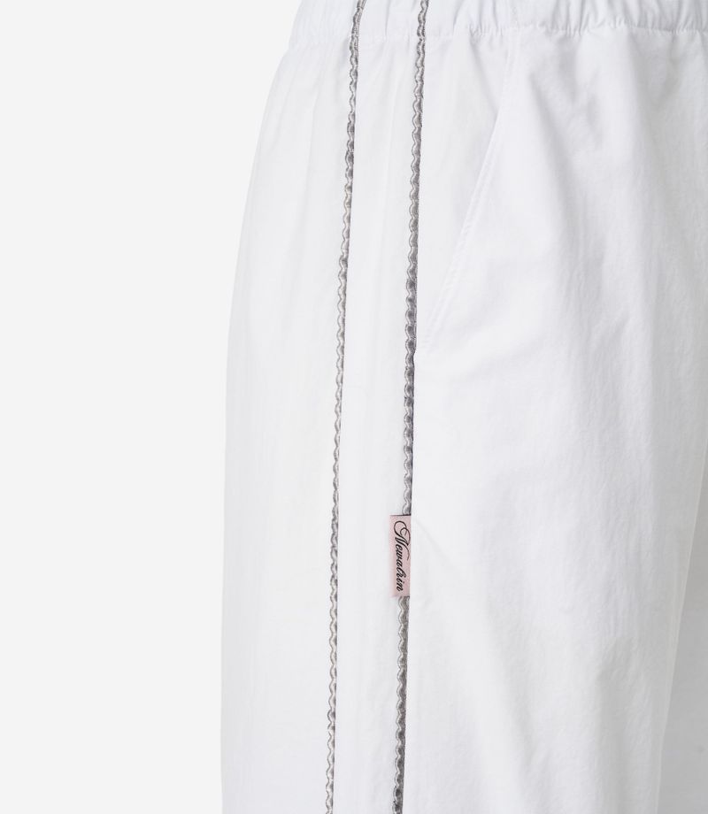 Newalrin emblem nylon wide Pants