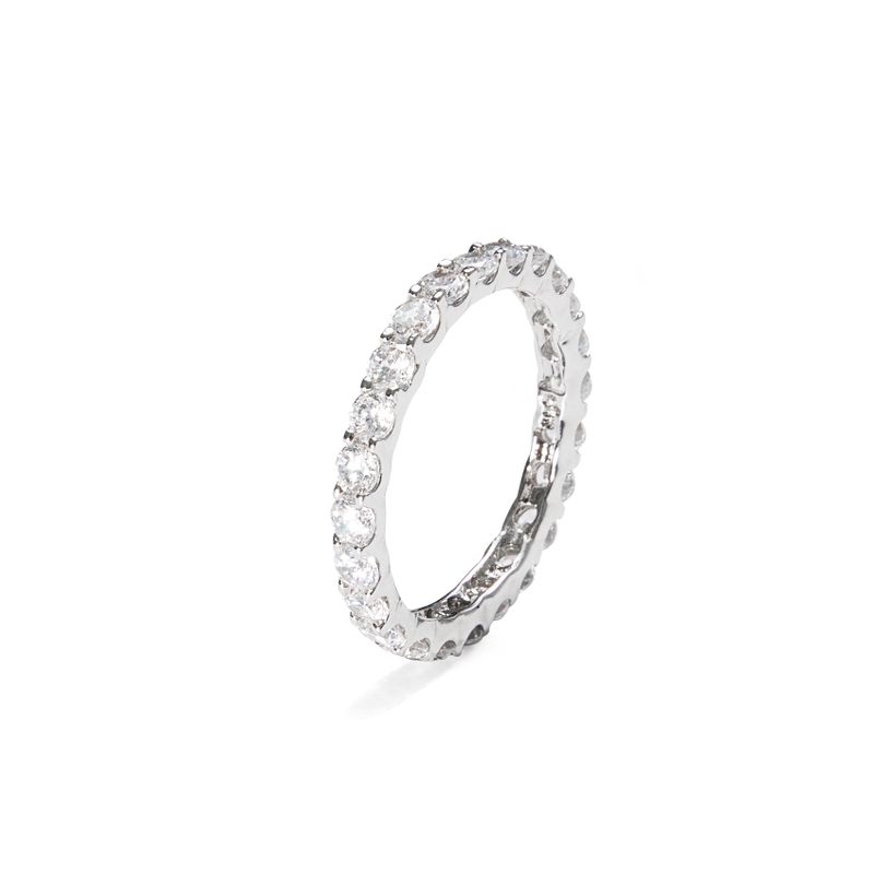 MACIER(マシール)の「2.5MM Prong Setting Tennis Ring (silver)(Accessories)」