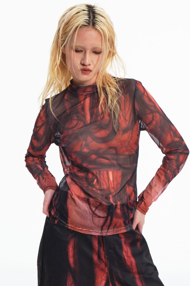 Embryo（エンブリオ）の「Embryo hair texture printed bottoming shirt（Tops）」