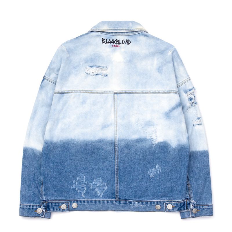 BBD Utopia Bleached Custom Raglan Denim Jacket (Blue)