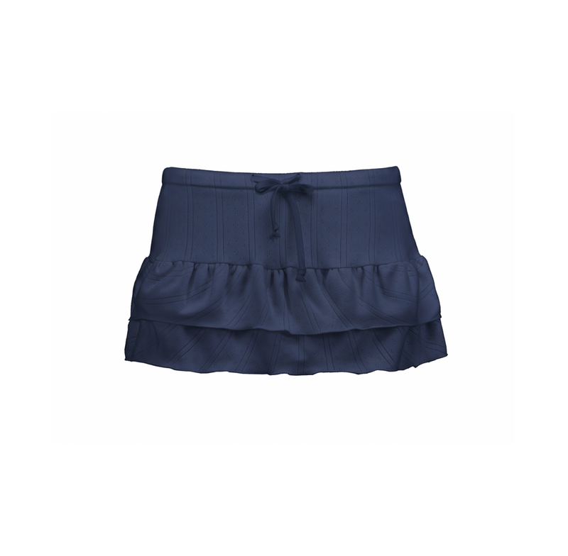 BLOSSOM PICOT MINI SKIRT [NAVY]