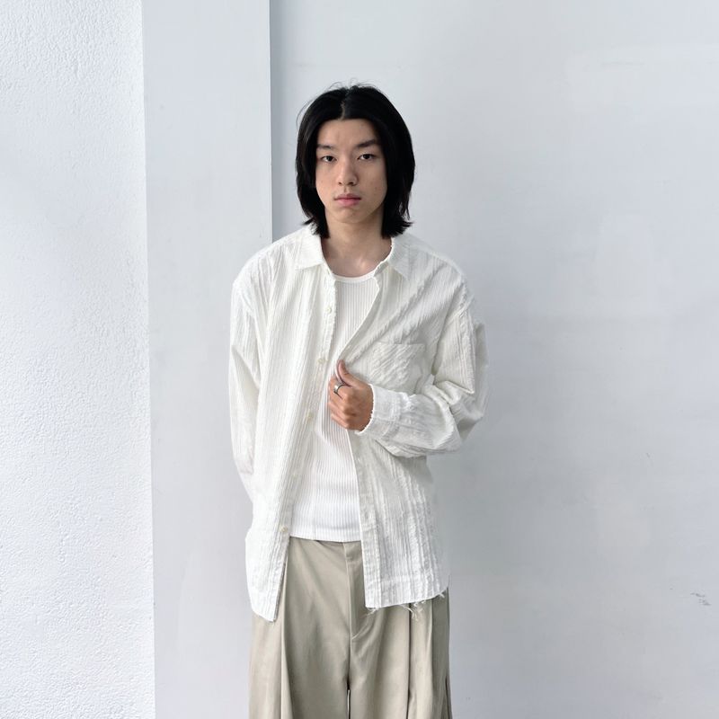 Frayed Textured Shirt