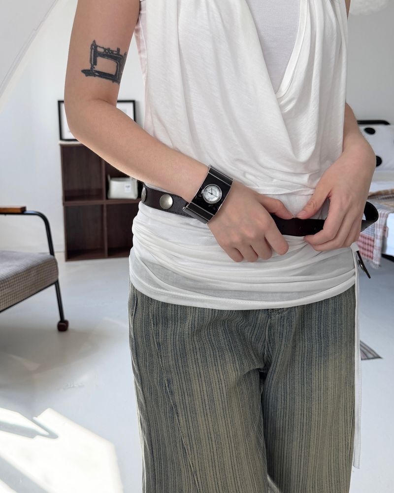 Obsidian Cuff Watch