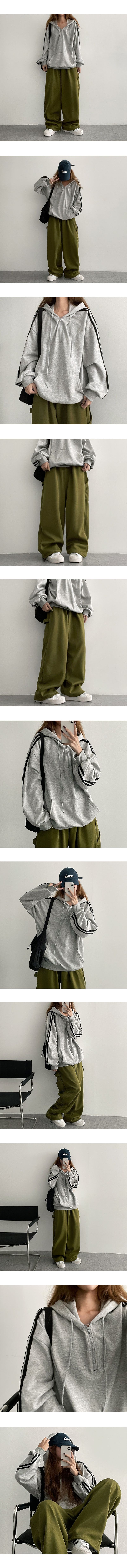 Soru Thick Pocket Carpenter Banding Wide Pants