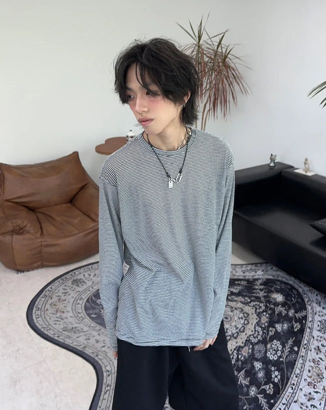 Ruen Summer Striped Long Sleeve Tee