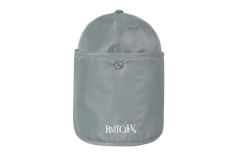 EARFLAP BUTTON BALL CAP_GREY