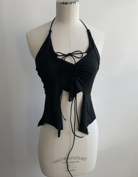 General Shirring Strap Top (Black)