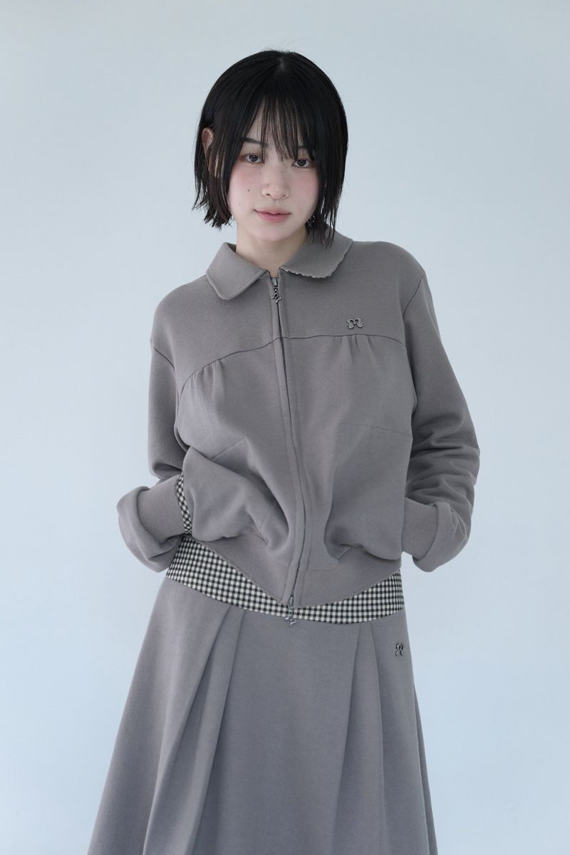 MINI CHECK SWEAT JK BEIGE
