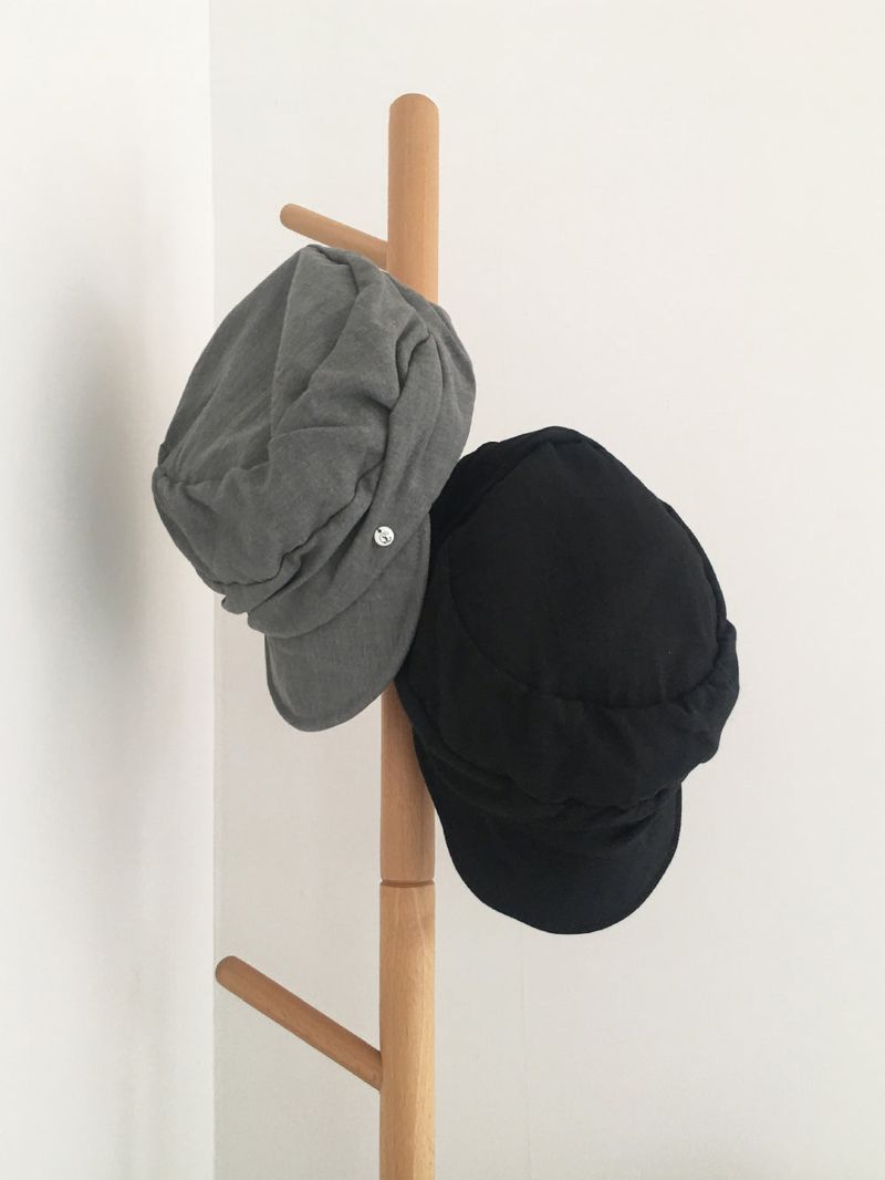 Linen newsboy cap