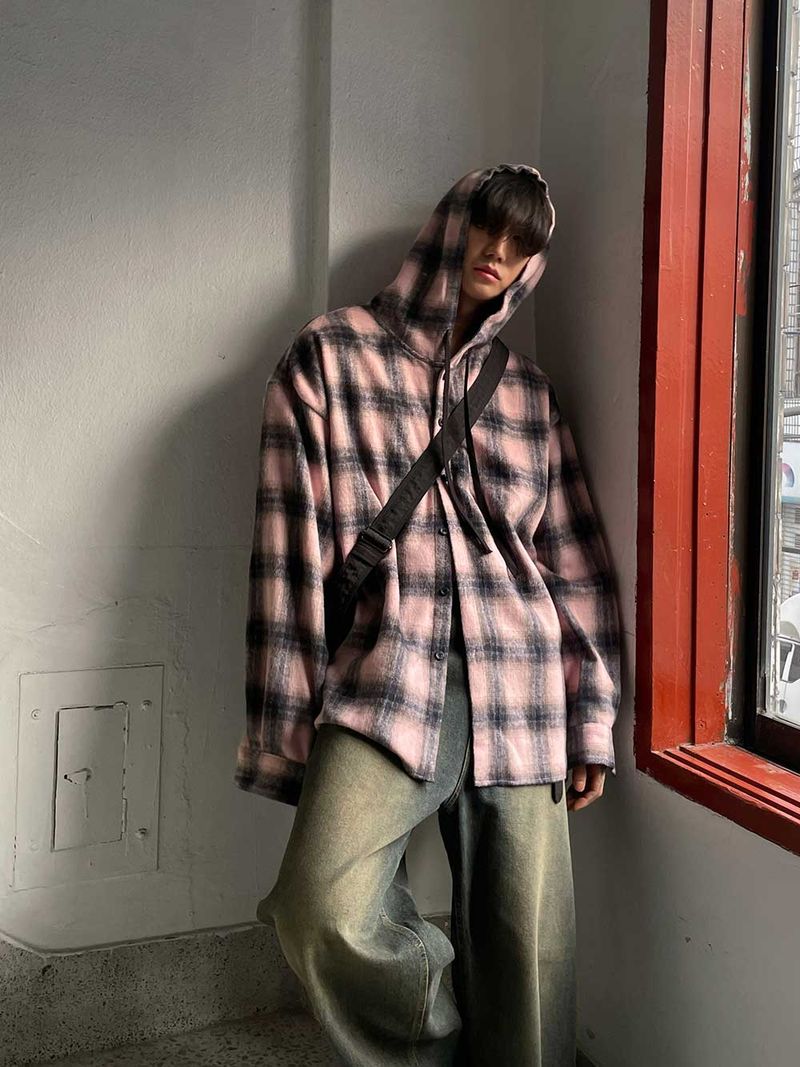 2 Low Hood Check Shirt (2color)