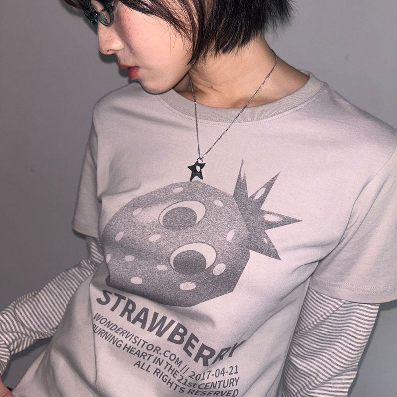 Ash Strawberry Layered LS-T  [3 color]