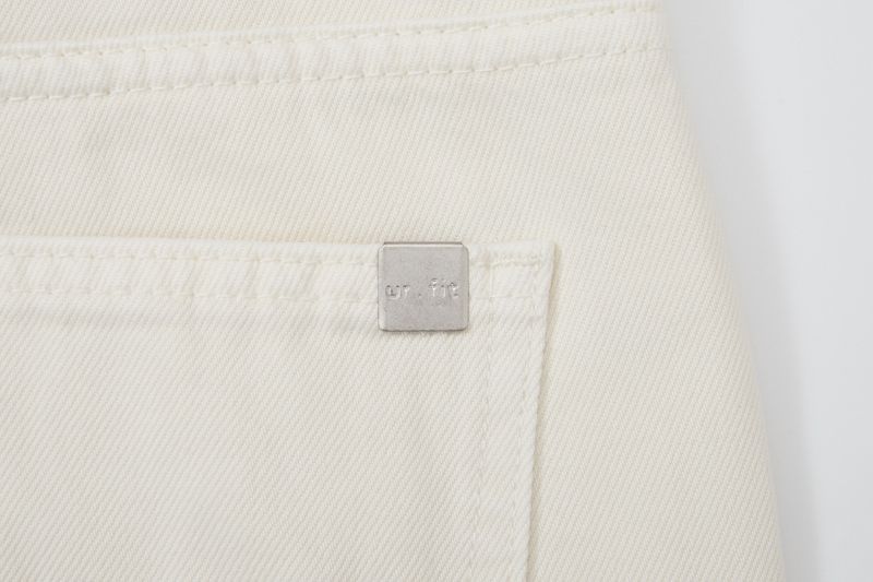 DESTROYED SLIM WIDE FIT DYING PANTS_ Cream White code 6836