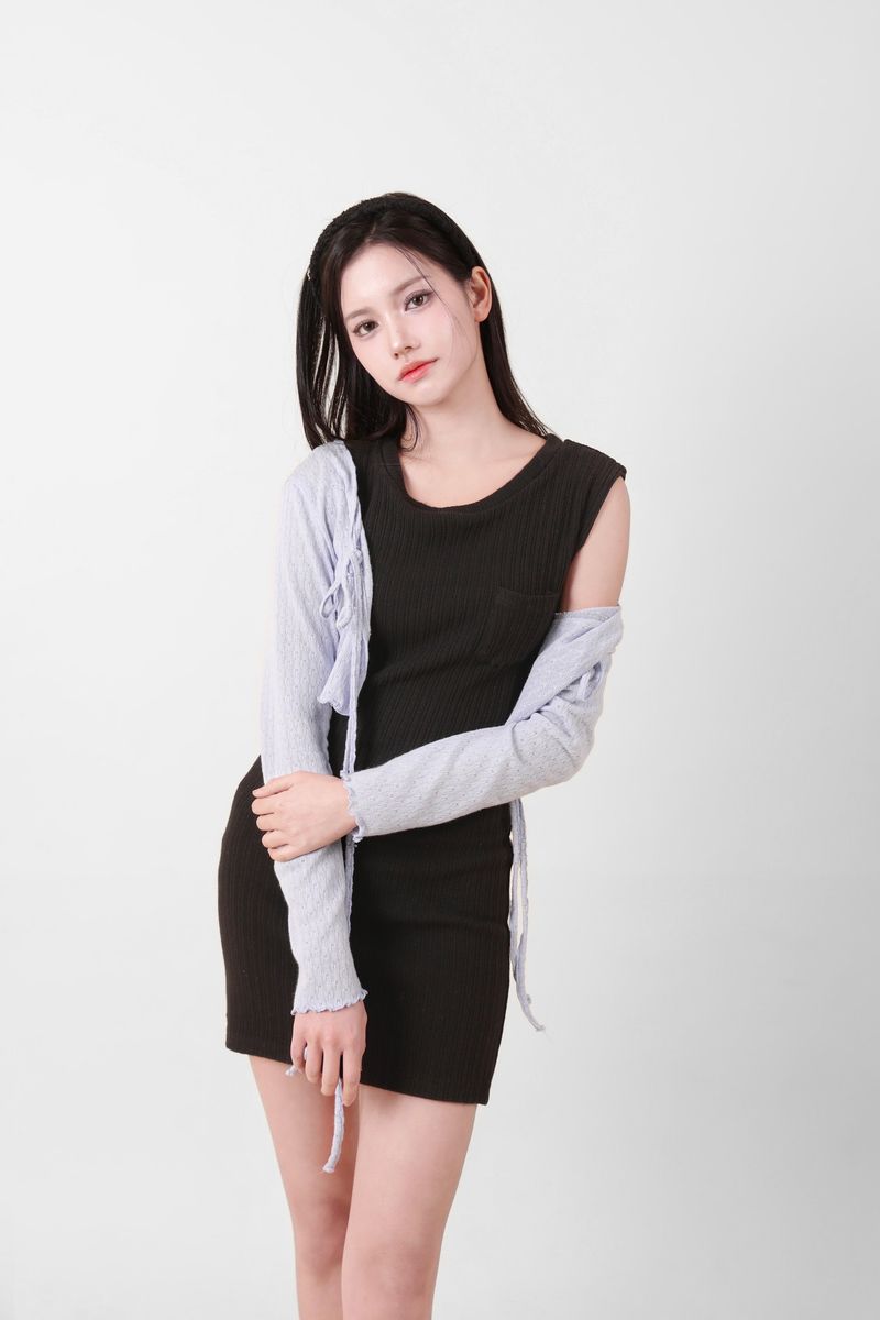 Simple Sleeveless Mini Onepiece Black