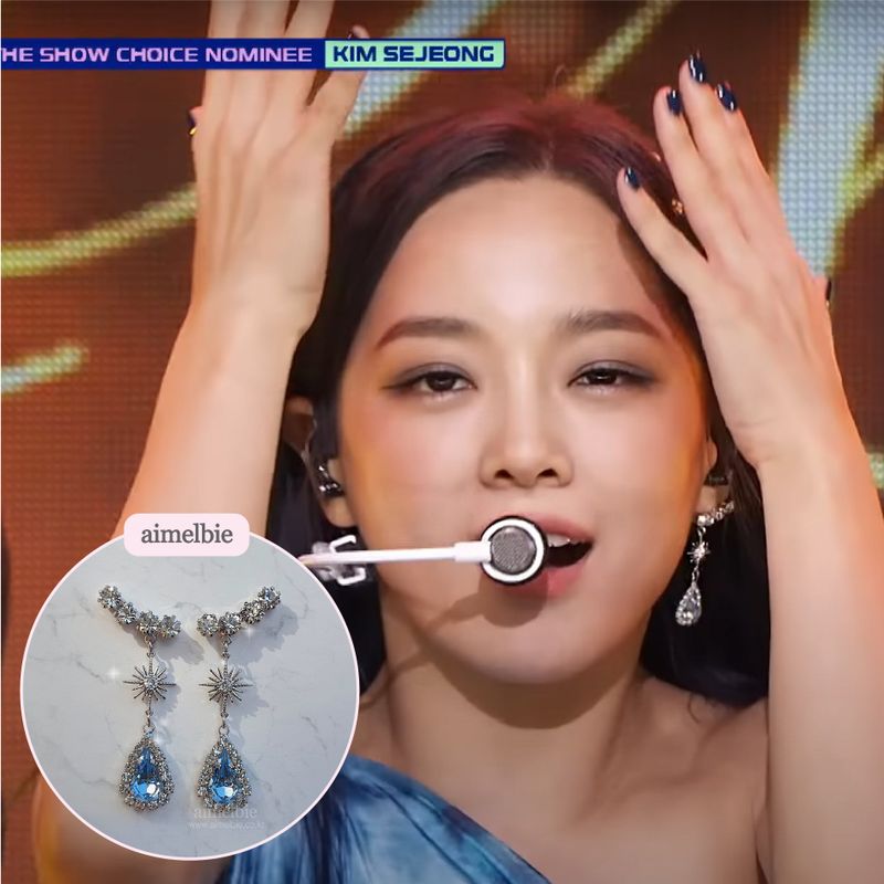 [IVE Liz Earring] Stellar Elf Earring - Light Sapphire