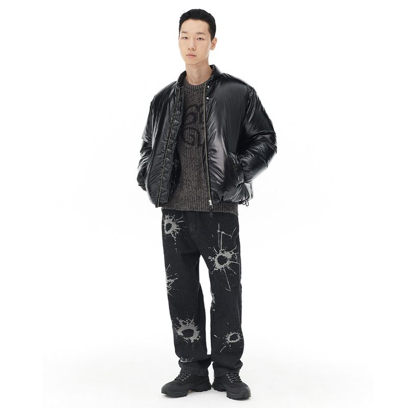 GLOSSY SHORT DOWN PUFFER